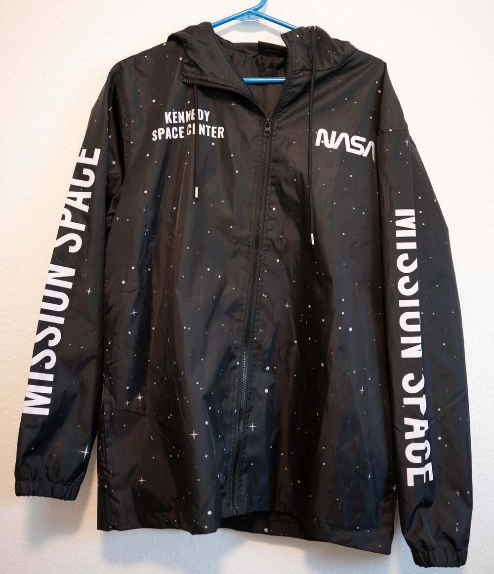 Hyper Space NASA Kennedy Space Center Mission Space Astronaut Windbreaker Jacket